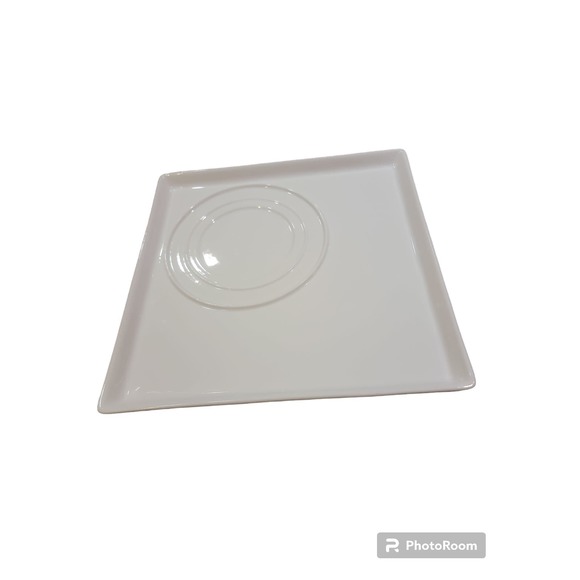 Concu Par Gourmet Village White Square Plate Platter 10 inch - Picture 4 of 4